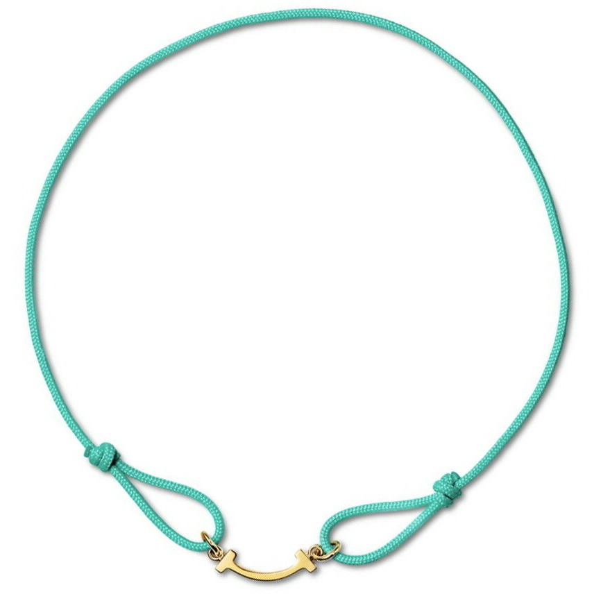 Tiffany Cord Bracelet 18k Yellow Gold Tiffany Blue